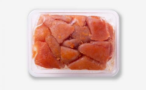 ZI124.無着色辛子明太子切子300ｇ＆明太餃子（14個入り）【辛子明太子】	