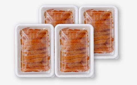 AB228.北海道産たらこ使用．辛子明太子家庭用（小サイズ）２００ｇ×４パック