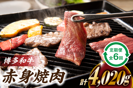 JB029.博多和牛赤身焼き肉（定期便：全６回）