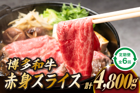 JB028.博多和牛赤身スライス（定期便：全6回）