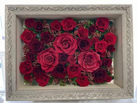 JB024.大きなアンティークフレームアレンジ（アクリル入り）