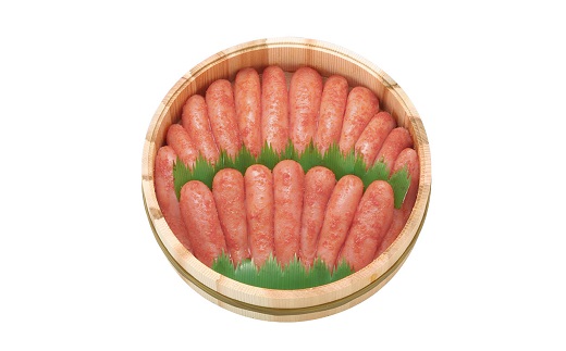 CD032.辛うしてごめんたい・無着色（木樽入り）／800g【辛子明太子】