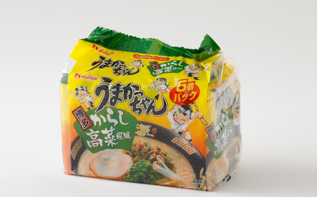 うまかっちゃん 博多からし高菜風味 5袋×6パック ラーメン 豚骨 袋ラーメン: 久山町ANAのふるさと納税