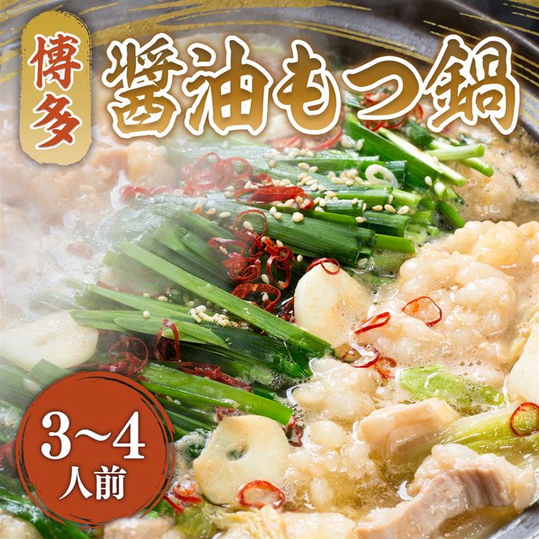 博多醤油もつ鍋　3～4人前セット　AO013