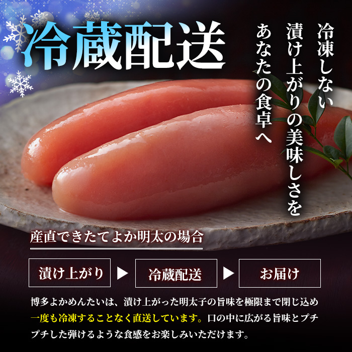 ≪無冷凍≫辛子明太子 博多よかめんたい 生 1本もの(計500g) めんたいこ からしめんたいこ 真子 海鮮 おかず 冷蔵 贈答用 贈り物 ギフト【富八商店】as41-014