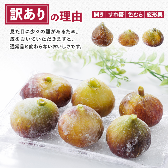 訳あり！冷凍 いちじく とよみつひめ (計2kg・500g×4袋) 冷凍 いちじく イチジク フルーツ 果物 くだもの 福岡限定 オリジナルブランド シャーベット コンポート パンケーキ 訳アリ 真空パック 小分け 【農産物直売所ほたるの里】as52-016