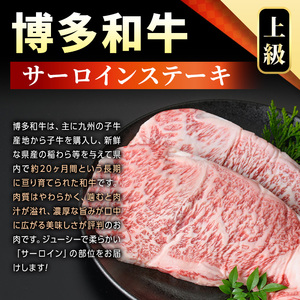 【A4～A5】博多和牛サーロインステーキセット(250g×1枚) 国産 九州産 福岡県産 牛肉 和牛 黒毛和牛 ステーキ お肉【MEAT PLUS】as08-004