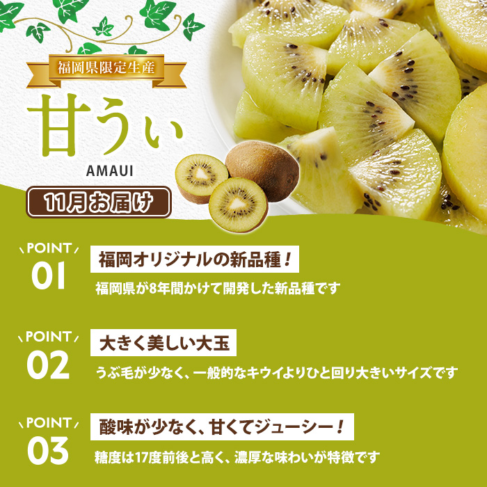 ＜定期便・年4回＞旬の福岡 フルーツ定期便(あまおう1kg/とよみつひめ1.2kg/早味かん3kg/甘うぃ3.6kg) いちご 苺 あまおう いちじく イチジク 無花果 みかん ミカン 蜜柑 キウイ あまうい 甘うい フルーツ 果物 定期便 頒布会 【農産物直売所ほたるの里】as52-033