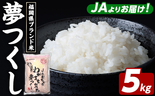福岡県ブランド米 夢つくし (5kg) お米 米 コメ おこめ こめ ゆめつくし 白米 ごはん ご飯 福岡県産 ブランド米 常温 常温保存 おにぎり おむすび お弁当 【農産物直売所ほたるの里】as52-003
