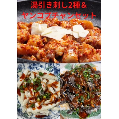 刺し2種【センマイ、ミノ】＆ヤンコプチャンセット 約500g×1パック【配送不可地域：離島】