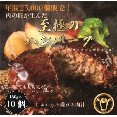 おんどるハンバーグ(ブラックジャポネソース)10個【配送不可地域：離島】