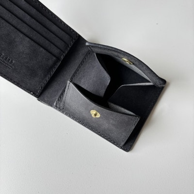 BOX Short WALLET 二つ折り財布　黒