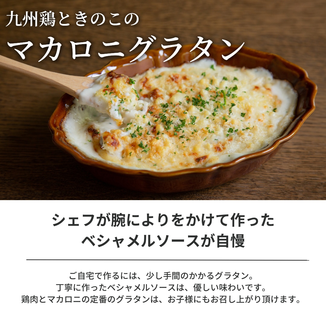 ぶどうの樹 九州鶏ときのこのマカロニグラタン1個【配送不可地域：離島】
