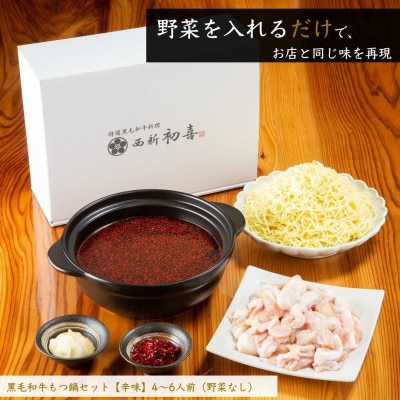 もつ鍋セット4～6人前【辛味　野菜なし】(岡垣町)【配送不可地域：離島】