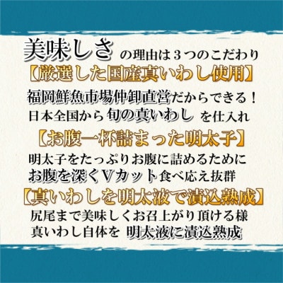 【化粧箱入り】いわし明太子 真空(20尾[5尾×4p])(岡垣町)【配送不可地域：離島】