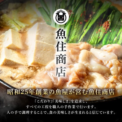 魚住商店あごだし【醤油仕立て】もつ鍋セット15人前、5人前3セット、もつ1.5kg(訳あり)【配送不可地域：離島】
