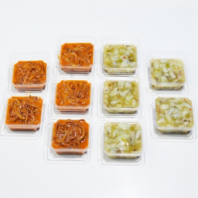 【発送月固定定期便】たこわさ100g×5個・いか塩辛100g×5個(岡垣町)全3回【配送不可地域：離島】