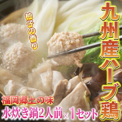 九州産ハーブ鶏 水炊き鍋(2人前×1セット 計2人前) (岡垣町)【配送不可地域：離島】