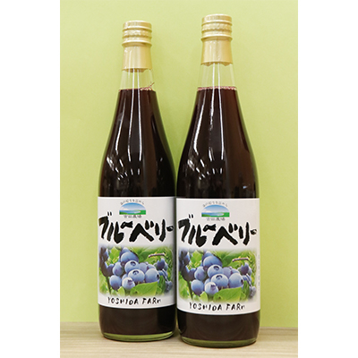 岡垣町産ブルーベリー果汁入り飲料水2本セット