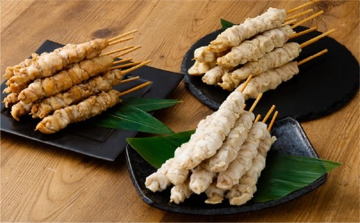 とり皮ぐる巻き3種セット （たまり・塩・スモーク） 各10本セット 計30本 鶏皮 焼き鳥 食べ比べ セット 冷凍 やきとり おつまみ 冷凍 福岡県 遠賀町