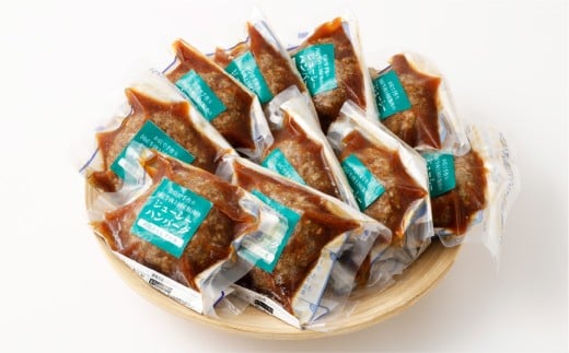 国産 合挽 手ごねハンバーグ 和風おろし ソース 10個 ハンバーグ 和風 お肉 牛肉 ソース付き 晩御飯 食事 冷凍 福岡県 遠賀町