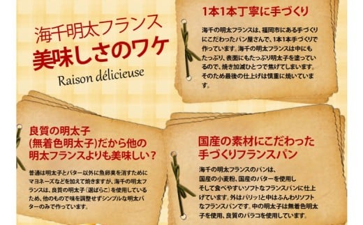 【3ヶ月定期便】 明太子屋がこだわった明太フランス 5本セット×3回 計15本 明太フランス めんたいフランス パン フランスパン めんたいこ 明太子 冷凍