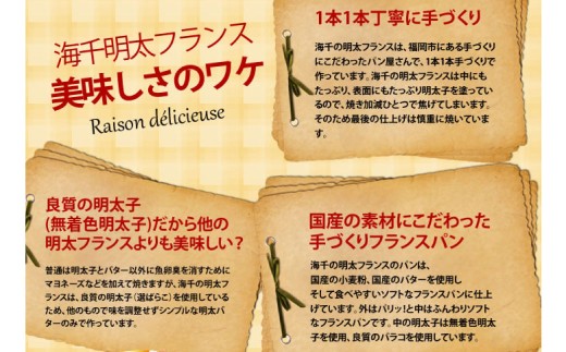 【4ヶ月定期便】 明太子屋がこだわった明太フランス 5本セット×4回 計20本 明太フランス めんたいフランス パン フランスパン めんたいこ 明太子 冷凍