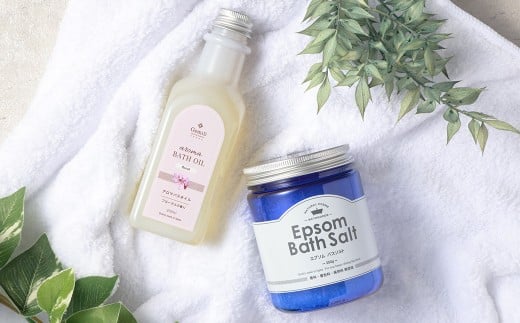 バスソルト＆バスオイル（フローラル） セット 入浴料 入浴剤 エプソムソルト ソルト エプソム アロマバスオイル お風呂 バス用品 バスタイム 日用品