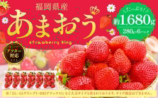 【アフター対応】あまおう 約280g×6パック