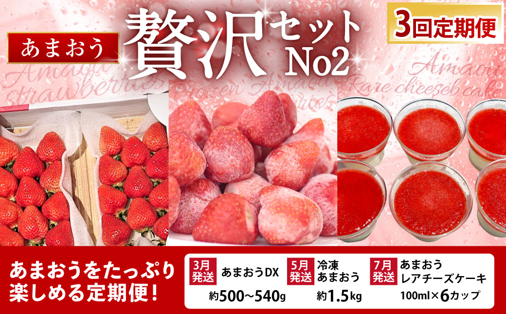 【予約受付・3回定期便】あまおう贅沢セット