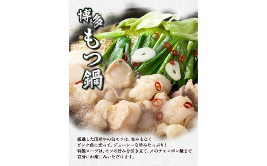 厳選国産牛博多もつ鍋とぽん酢のセット (3人前) 《30日以内に出荷予定(土日祝除く)》 博多の味本舗 のし対応---sc_fhtajhmtp_30d_r7_13000_3p---