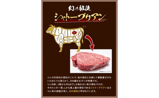 A4・A5等級のみ使用 博多和牛 シャトーブリアン 450g（150g×3枚）ヒレ 希少部位《30日以内に出荷予定(土日祝除く)》---sc_fckzhwsb_30d_r7_50000_3p---