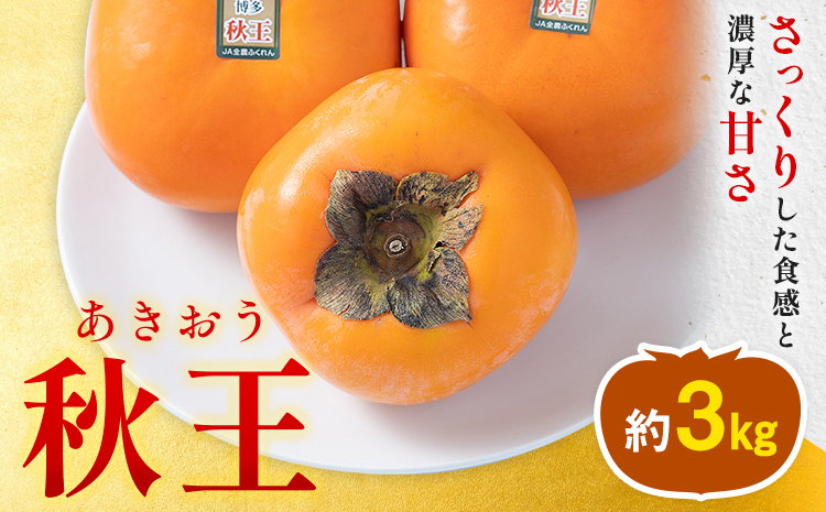 柿 秋王 約3kg（8-12玉） 南国フルーツ株式会社 【26年度出荷】《10月中旬-11月末頃出荷》福岡県 小竹町 福岡県産 柿 フルーツ 果物---sc_cnngka_bc10_25_31000_12i---