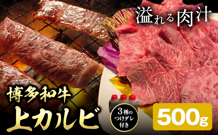 博多和牛 カルビ 上 500g 株式会社寛大グループ 《30日以内に出荷予定(土日祝除く)》 肉 福岡県 小竹町 にく---sc_fkndizk_30d_r7_14500_500g---