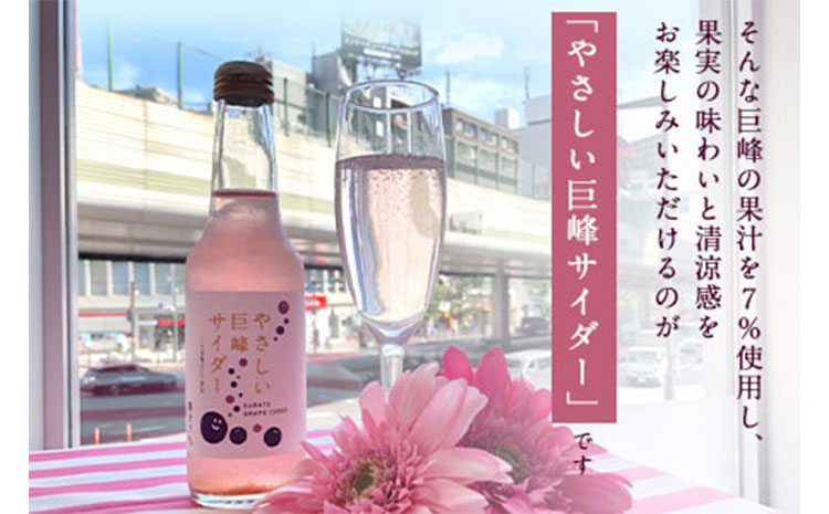 巨峰サイダー 250ml×12本 鞍手町《30日以内に出荷予定(土日祝除く)》ぶどう 直鞍農業協同組合 営農センター フルーツ---skr_jakyohosd_30d_r7_13500_12p---