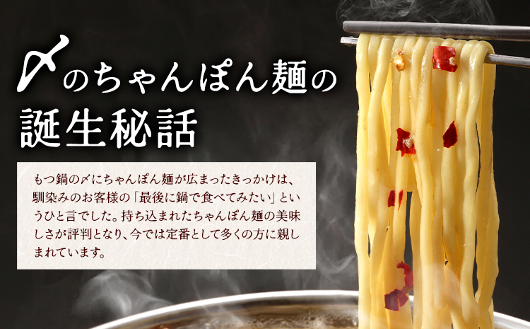 もつ鍋 味噌味 セット 薬味付き ちゃんぽん麵 もつ料理 かわ乃 2～3人前 地域商社ふるさぽ《90日以内に出荷予定(土日祝除く)》福岡県 鞍手郡 鞍手町 もつ 鍋 牛モツ 味噌---skr_ffskwnm_90d_26_16000_ms---