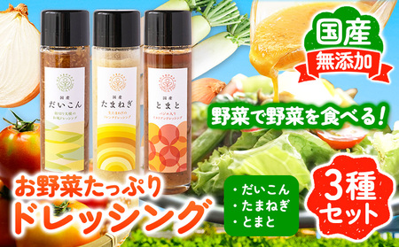 お野菜たっぷりのドレッシング3種セット 花田農園 《30日以内に出荷予定(土日祝除く)》---skr_hnddr_30d_r7_9000_3i---