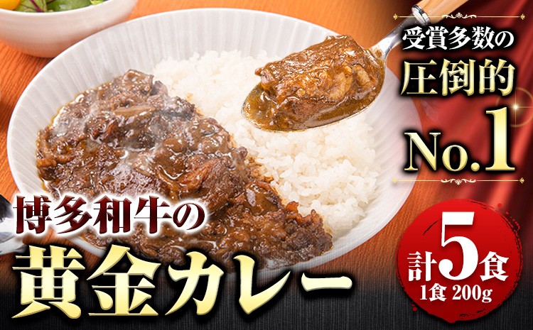博多和牛の黄金カレー 200g×5食 清柳食産《30日以内に出荷予定(土日祝除く)》九州産 牛 カレー 黄金カレー---skr_fsruhkri_30d_r7_13000_5i---