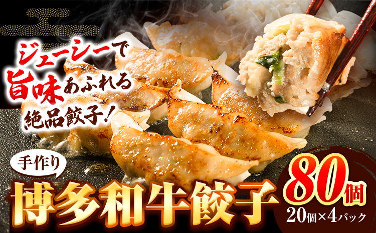 餃子 冷凍 博多和牛 手作り 80個 20個 × 4パック 清柳食産《30日以内に出荷予定(土日祝除く)》九州産---skr_fsrtdkrgz_30d_r7_13000_80i---