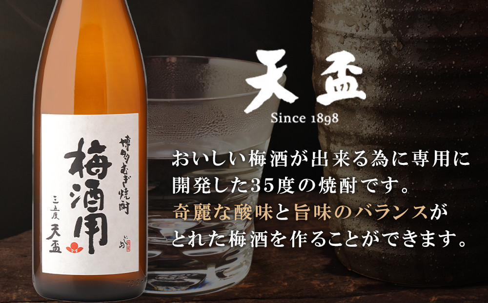 【お歳暮ギフト】〈天盃〉手作り梅酒用(果実酒用)の本格焼酎　1.8L×1本