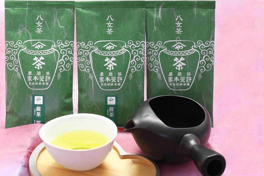 許斐本家14代目おススメの旬の特撰八女茶「翠」３本定番徳用セット【八女茶老舗　創業300年余】（ご自宅用）