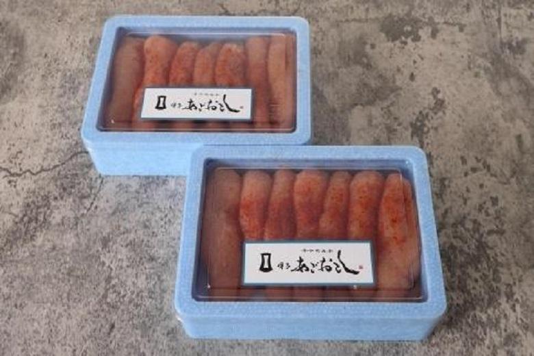 博多まるきた水産 博多あごおとし(一本物300g×2)無着色辛子明太子600g
