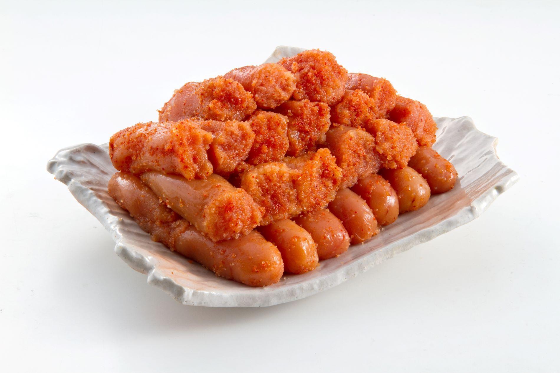 6仕切に小分けした辛子明太子2kg(1kg×2)