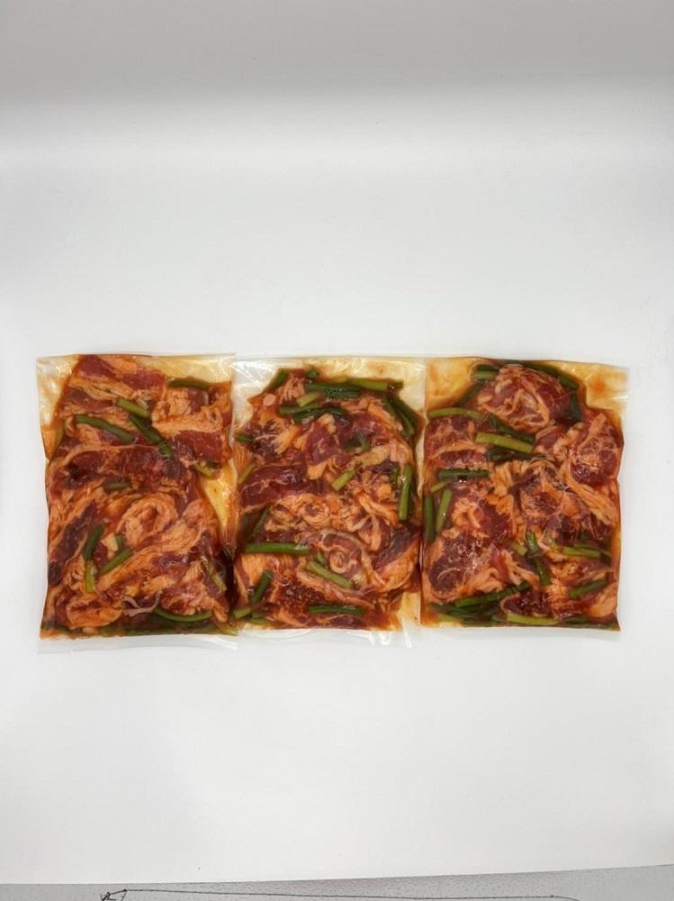 国産黒毛和牛 たれ漬け焼肉用　1.5kg ( 500g×3パック )