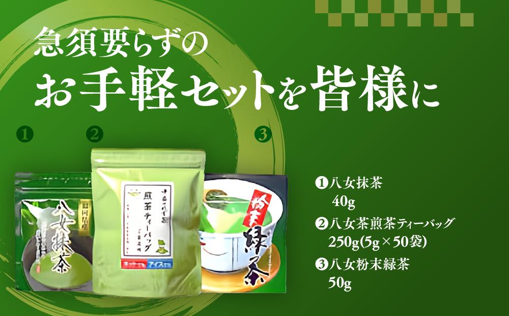 福岡銘茶八女茶 急須要らずのお手軽セット(便利なチャック付) ＜筑前町＞