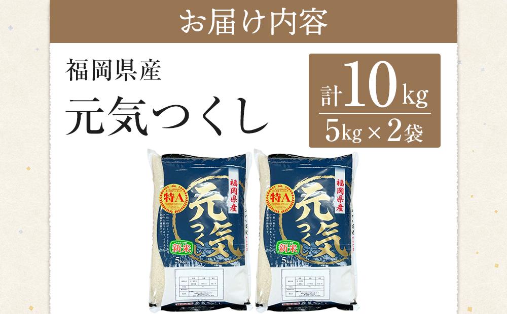 ＜令和7年産＞福岡県産ブランド米「元気つくし」白米10kg ＜筑前町＞