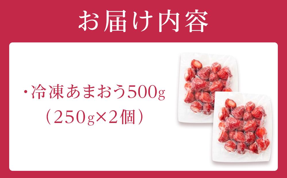 福岡県産　冷凍あまおう500g（250ｇ×2個）