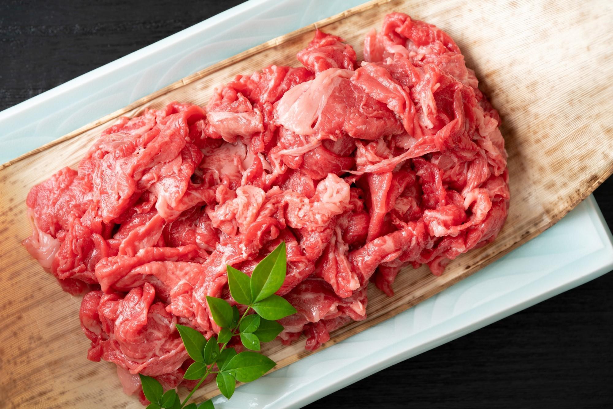 【定期便全12回】博多和牛A4ランク以上切り落とし　訳あり！　800g（400g×2個）