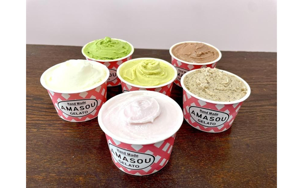 AMASOU Artigianale Gelato Box6【特製ジェラート100ml×6個】