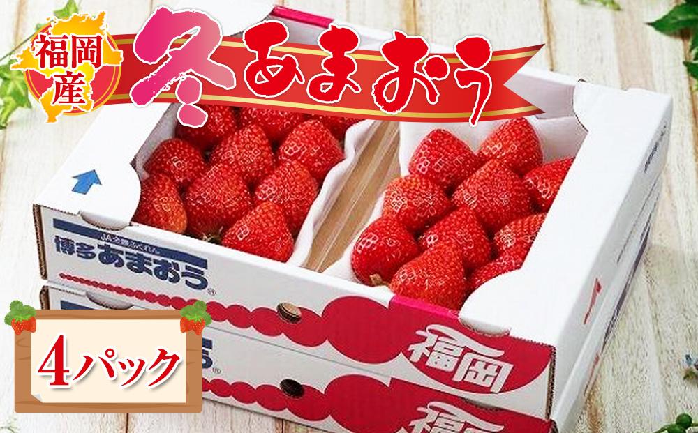 【先行予約 2025年12月上旬以降発送】福岡産【冬】あまおう4パック【筑前町】※一部離島不可